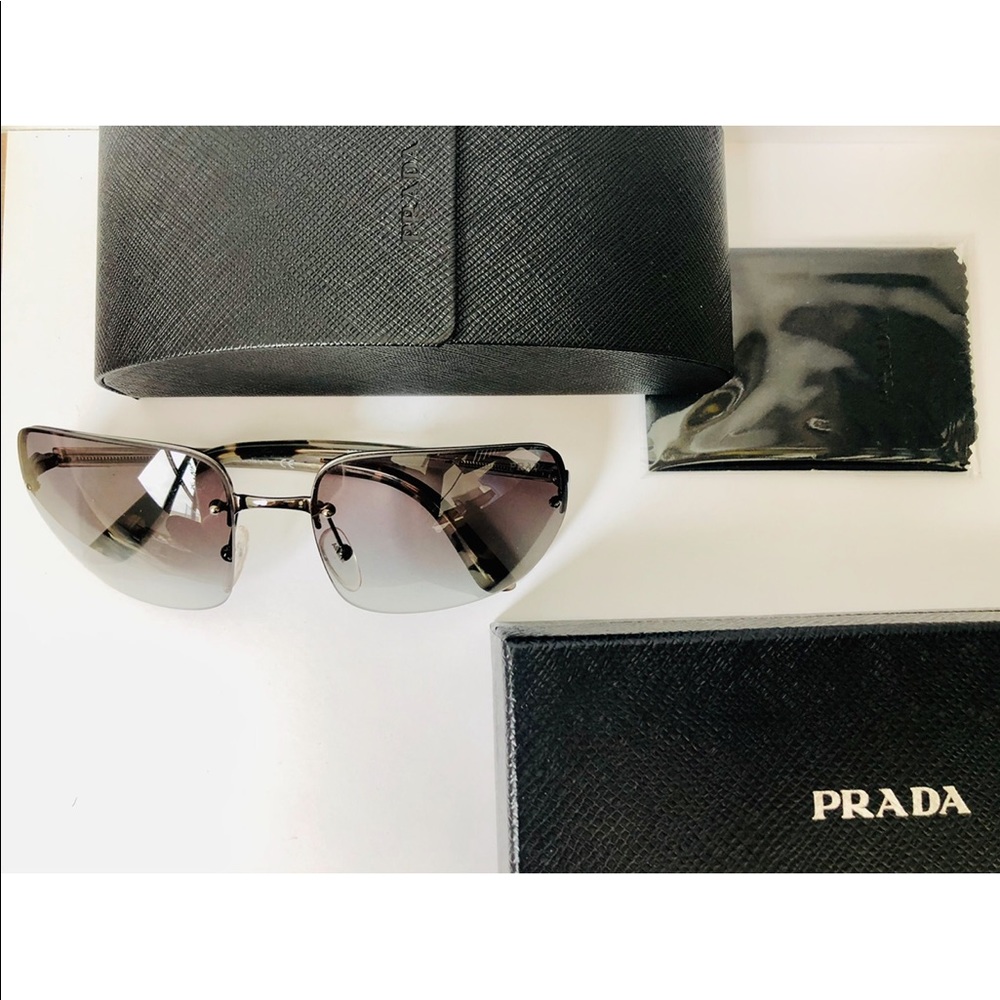 Prada Sunglasses PR 63V S Pale Gold/Grey gradient